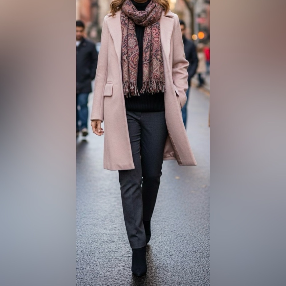 Badgley Mischka Women's light pink coat- Read description